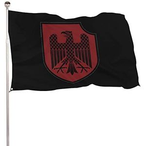 Duitse ridder heraldische schild grappige vlaggen banner met messing doorvoertules voor buiten binnen tuin 60 x 96 inch