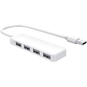 LINGLOUZAN ultra slanke USB Hub 4-poorts USB 2.0 Hub wit