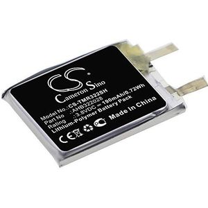 TECHTEK batterier vervangt AHB322028 compatibel met [TOMTOM] Runner Cardio
