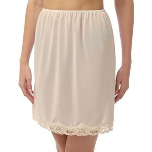 Womens Half Taille Slips Lace Trim Cling Weerstaan Onderrok Pettitcoats - 3 Lengtes, 45,7 cm - Beige, 38-40