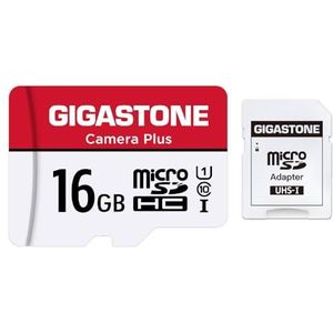 Gigastone Camera Plus Micro SD geheugenkaart 16GB, SDHC UHS-I U1 klasse 10, 85/15 MB/s lees- en schrijfsnelheid, geschikt voor Nintendo Switch, GoPro action cam, Compactcamera’s, smartphones