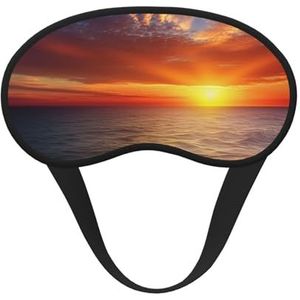 Zee en zonsondergang slaapmasker voor vrouwen meisjes mannen zacht comfortabel oogmasker met verstelbare riem verduisterende oogslaap schaduwhoes voor reizen yoga dutje werk