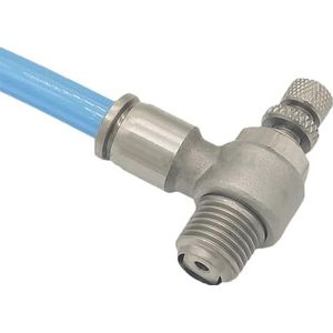 SL M5 1/8"" 1/4"" 3/8"" 1/2"" BSP x 4-12 mm Press Fit Push in Luchtsnelheidsregelklep Pneumatische Versneller Roestvrij Staal 304 Homebrew Maat: 1/8"")(10mm-sl(bspt),45295)