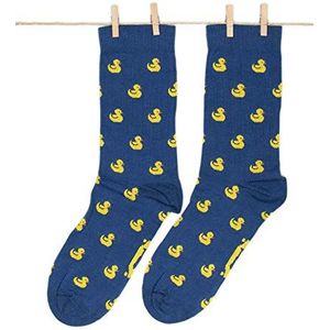 Roits Sokken Eendjes Blauw Heren en Dames - Grappige Originele Kleurrijke Premium Socks Funny Happy Socks Men Women Geschenk (41-46)