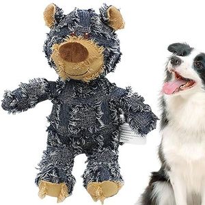 Voihamy Gevulde beer kauwspeelgoed voor honden - piepende pluche hondenspeelgoed - extreme beer hondenspeelgoed hond speelgoed beer - huisdier gevulde pluche beer kauwspeelgoed voor puppy en kleine
