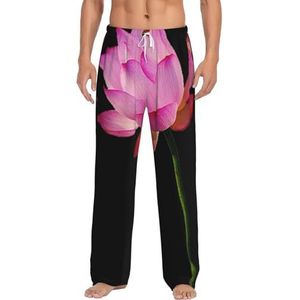 Lotus Lange Lounge Wear Broek Nachtkleding Pyjama Bottoms Nachtkleding Nachtkleding Met Zakken En Trekkoord, Wit, S
