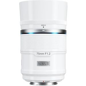 Sirui Sniper 75 mm autofocusobjectief F1.2 APS-C telelens voor A5 A6 A7 FX A9 ZV-E serie camera (E-montage, wit)