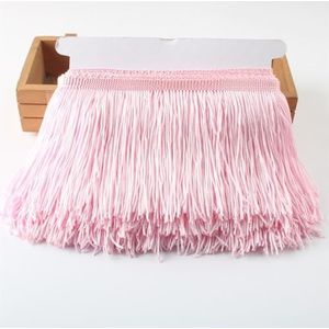 Franje trimmen 10 meter 10 cm breedte franje trim kant kwastje polyester kant trim lint naaien Latijnse jurk podium kledingstuk gordijn doe-het-zelf franje stof kwastjes trims (kleur: roze, maat: 10