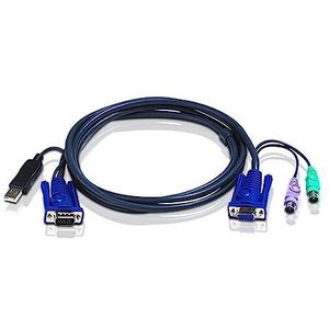 ATEN USB-KVM-Kabel mit integriertem PS/2-zu-USB-Wandler - 3 m