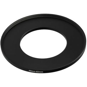 vhbw Step-up-ring adapter van 49 mm tot 82 mm voor cameralens - filteradapter, metaal, zwart