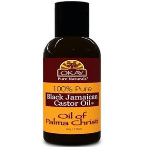 OKAY Pure Naturals zwarte Jamaicaanse ricinusolie, 4 oz, 0,11 kg OKAY-COJB