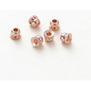 20/50 Stuks 14K/18K Vergulde Messing Kralen Caps Met Gat Kettingen Einde Spacer Kralen Armband Diy Sieraden Maken benodigdheden Bevindingen-Rose Goud-20 Stuks