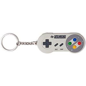 Nintendo Super Controller Rubber 3D Sleutelhanger, Grijs, 16 cm, Grijs, 16 cm, Sleutelhanger