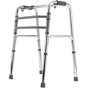 Standaard wandelaars Opvouwbare rollator Lichtgewicht aluminium looprek Staande loopbeugel voor volwassenen In hoogte verstelbaar in breedte voor oudere senioren