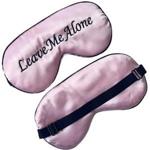2 stuks geborduurd zijden slaapmasker oogzachte verduisterende blinddoek met verstelbare riem slapen om te slapen (roze)