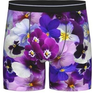 GRatka Boxer slips, heren onderbroek Boxer Shorts been Boxer Slips grappig nieuwigheid ondergoed, paarse bloem, zoals afgebeeld, M