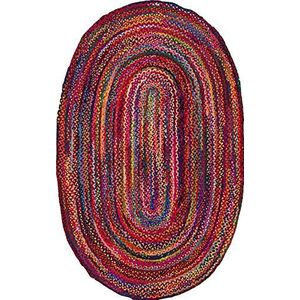 nuLOOM Gevlochten ovaal tapijt 7'x9' Multi Tammara collectie