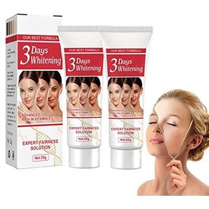 3-daagse Kojic Acid Whitening Moisturizing Cream, Dark Spot Corrector Cream, Kojic Acid Cream, Skin Lightening Cream, Skin Bleaching Cream voor gezicht en lichaam (2pcs)