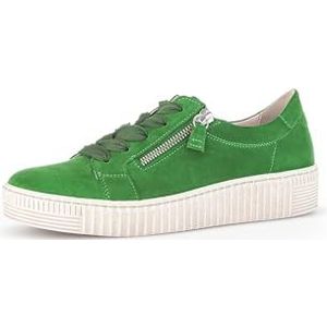 Gabor Low-Top sneakers voor dames, lage schoenen voor dames, groen 19, 36 EU