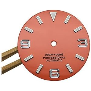 Youngran 28.5mm klassieke oude stijl 369-wijzerplaat compatibel for NH35A Beweging Fa1 fa8 fa9 Duikhorloge Modify Luminous Dial leisurely (Color : FA8-2 Orange)