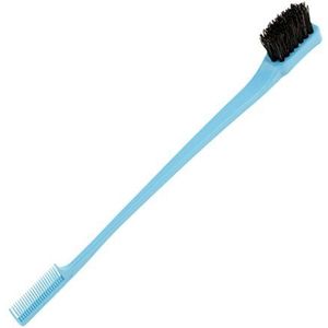 7 ''Schoonheid Dubbelzijdig Edge Control Haar Borstel Kam Haar Styling Haarborstel Blauw