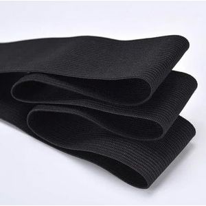 5 meter platte elastische band rubberen band voor het naaien van kleding broeken accessoires stretch riem kledingstuk doe-het-naaien stof breedte 8-10 mm-zwart 1,0 cm