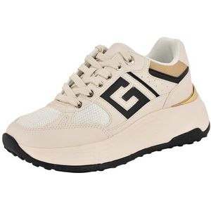 Guess Fonzi sneakers voor dames, ivoor/zwart Multi 150, 35 EU, Ivoor Zwart Multi 150, 35 EU