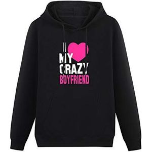 Hoody I Love My Crazy Boyfriend Long Sleeve Sweatshirts L