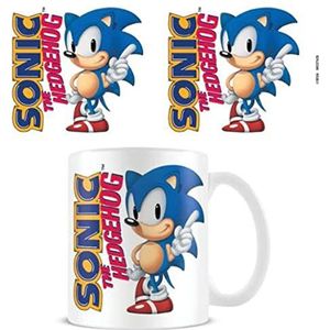 Pyramid International Sonic The Hedgehog mok (Classic Sonic Design) in presentatie geschenkdoos - officiële merchandise, blauw, groen