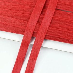 5/10M 8/10/12mm Nylon BH-band Elastische band Ondergoed Schouder Rubberen band Naai-elastische linten DIY Kledingaccessoires-Rood-10mm-10Meters