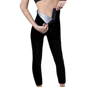 Hoge Taille Corset Leggings Voor Vrouwen Met Verstelbare Body Shaping Taille Trainer Yoga Broek Tummy Controle Afslanken Gewichtsverlies Broek Sauna Broek (Color : Black, Size : 3XL)