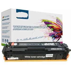 Witte Toner Patroon Voor Pro M255 M255dw M255nw MFP M282nw M283fdw M283fdn Model 206A 207A Zonder Spaander (Wit)