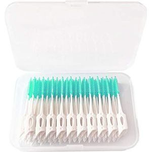 160 Stks Dental Interdentale Borstel Tand Pick Flosser Tandenstoker Sticks Groen