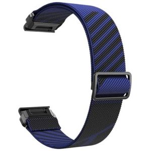 Geschikt voor Garmin Fenix ​​7 gevlochten nylon band/EPIX gen2/Fenix ​​5 plus Instinct. Geschikt voor Garmin 22 mm. Nylon Quick Release Nylon Reservearmband (Kleur: saffierblauw, Maat: 22 mm)