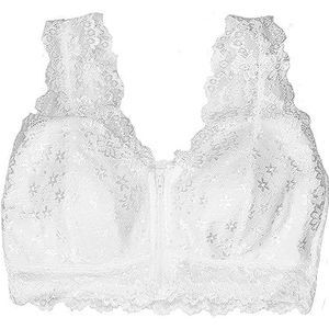 Mastectomie Beha - Wit - Draadloze Brassiere - Met Verwijderbare Pad - Voorsluiting Rits