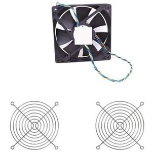 Pc-ventilator 120 mm 12V voor Delta AFB1212SH 1225 12025 * 25 0,80A koelventilator, 4-pins PWM voor computer-CPU-server(Fan and 2pcs grill)