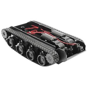 Op afstand bestuurbaar metalen chassis Voor Arduino 130 motor Diy Robot Rc Tank Robot Tank Car Chassis Kit Rubber Track Crawler