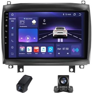 Draadloze Carplay Android 14 Autoradio 2 Din 9 inch autoradio geldt voor Cadillac CTS 2002-2007 SRX 2003-2009 met Android Auto Navi GPS 9 inch met Bluetooth Achteruitrijcamera(X2)
