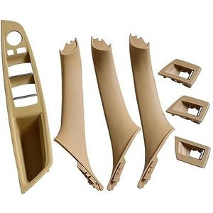 Deurgrepen ABS Car Side Binnendeur Panel Handvat Voor 5 Serie F10 F11 520i 525d 535i 550i Sedan Pull Trim Cover 51417225852 Deurklink van de auto (Color : Beige-7pcs)