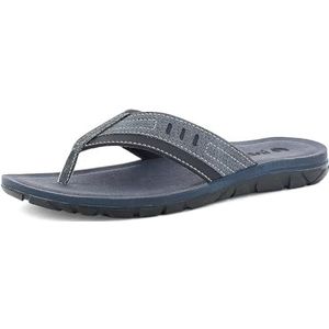 inblu Flip-flops voor heren met gevoerd kunstlederen voetbed, maat 39 tot 46, Blauw, 41 EU