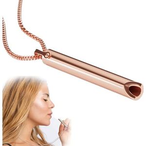 Breathlink stoppen met roken, Noluva Breathlink stoppen met roken, Breathlink stoppen met roken ketting, stoppen met roken hulpmiddelen die werken voor natuurlijke rust en (Rose Gold)