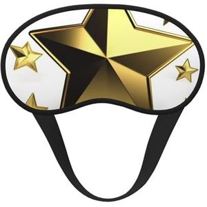 Gold Star Sleep Oogmasker voor Vrouwen Mannen Zacht en Comfortabel Slaapmasker Verduisterend Slaapmasker voor Reizen Yoga Nap Shift Werk