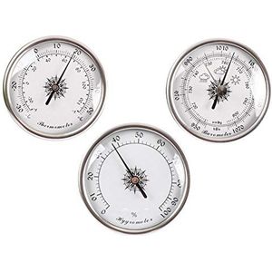 JINYISI barometer, thermometer, hygrometer, barometers voor thuis, barometers weerinstrumenten, analoge weerstation 3-delige set