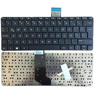 Amerikaans/Spaans/Latijns laptoptoetsenbord voor HP voor Stream 11-D 11-D010WM 11-R 11-R010NR 11-P 11-Y 792906-001 794447-001 zonder frame(Black LA)
