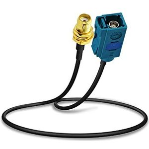 Bingfu GPS DAB antenne-adapterkabel Fakra Z-aansluiting naar SMA-aansluiting auto antenne verlengkabel 30 cm voor stereo Android head-unit, GPS navigatie FM, DAB Radio 4G LTE Telematic