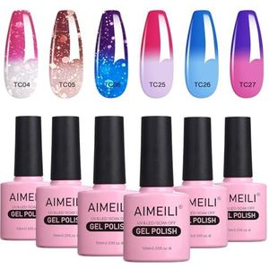 AIMEILI UV Gellak Set - Nagellak Kleur Soak Off Polish - 6 X 10 ml Gift Kit 14