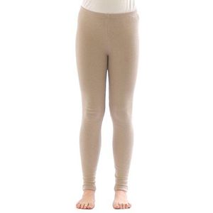 YESET Thermische meisjeslegging fleece broek lange legging katoen, beige, 122