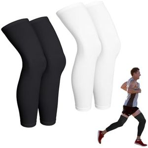 PIMXL Compressiekousen - Set van 4 Sport-Knieschützer voor Comfortabele en Stijlvolle Ondersteuning, Perfect-Fit plakband, eenvoudig aan te trekken, elastisch en ademend