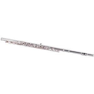 Fluit Fluitinstrument Wit koperen buislichaam 17 gaten C-toon Inline-toetsen met E-sleutel