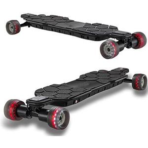 1 STKS Elektrisch skateboard met dubbele aandrijving, elektrisch longboard met lange levensduur van de batterij, 2 * 1300 W-motoren, maximale belasting: 264 lbs/120 kg (10.5CM Luminous 15ah)